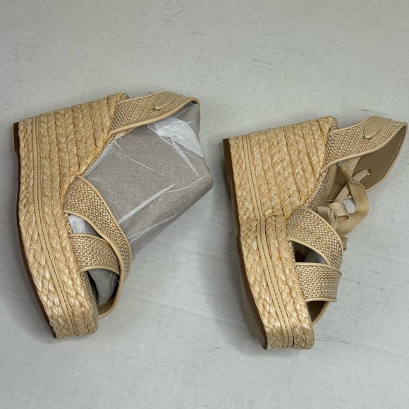 Sam Edelman Tan Vaughn Open Toe Wedges NEW Size 9M - Picture 4 of 10